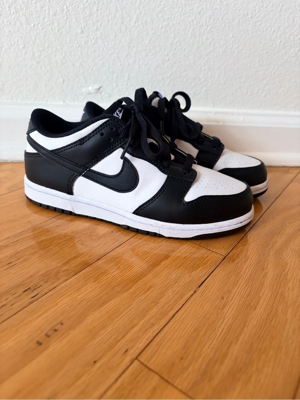 Nike Kids Black and White Dunk Low Sneakers